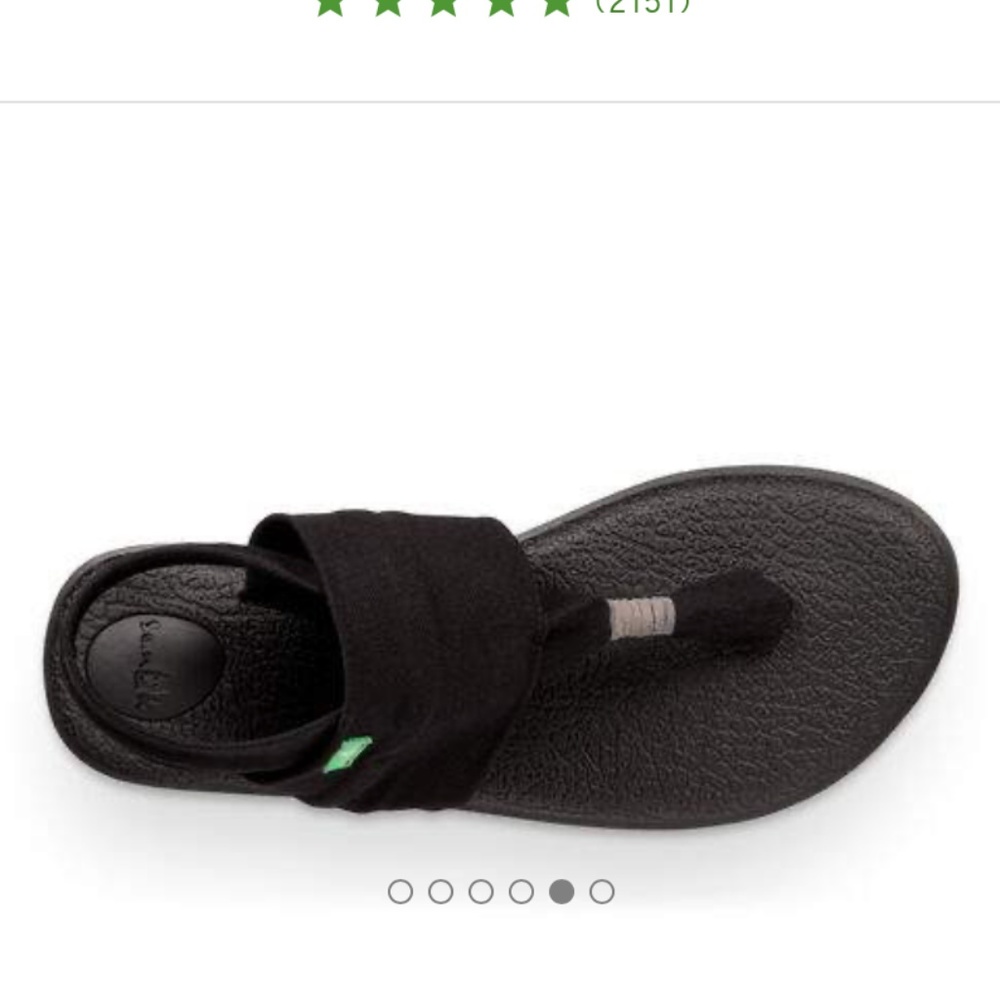 Black Women's Sanuk Sandals - Picture 2 of 4